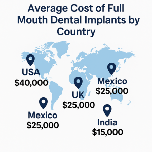 Professional photo showing a dentist discussing cost options for full mouth dental implants, representing the start of a detailed 2025 cost guide.